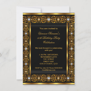 Invitation Fabuleux 50 Super Élégant Diamant Or Noir 3
