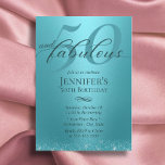 Invitation Fabuleux 50 Typographie Turquoise 50e anniversaire<br><div class="desc">50 et Fabuleux Turquoise 50e anniversaire Invitations.</div>