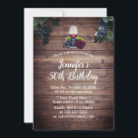 Invitation Fabuleux 50 Vin Rouge Vignoble rustique Anniversai<br><div class="desc">Vignoble Rustique Vignoble Vin Rouge Fabuleux 50 Invitations de fête d'anniversaire.</div>