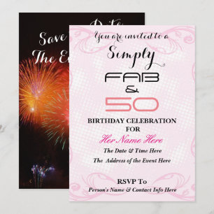 Invitation Fabuleux et 50 - Simply FAB & 50 -