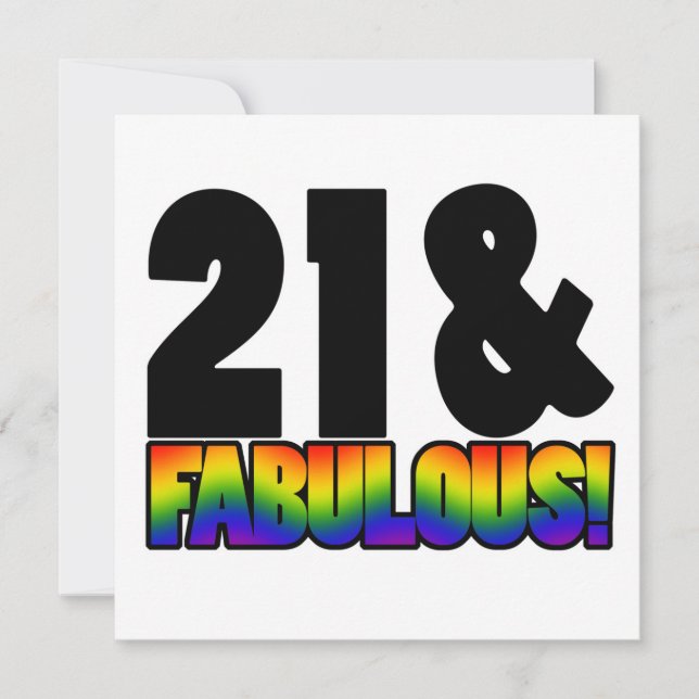 Invitation Fabuleux Gay 21e anniversaire (Devant)