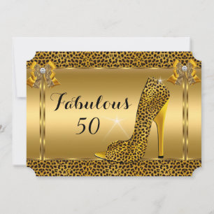 Invitation Fabulieuses chaussures à talons hauts Leopard Gold