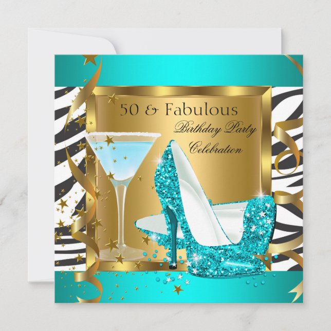 Invitation Fabulieuses chaussures à talons hauts sarcelle pai (Devant)