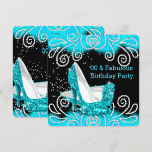 Invitation Fabulieuses chaussures à talons hauts scintillante