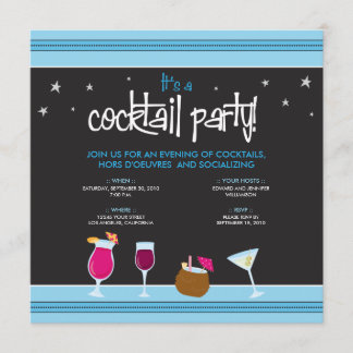 Invitation Fabully Festive Cocktail Party (aqua)