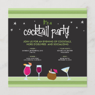 Invitation Fabully Festive Cocktail Party (vert citron)