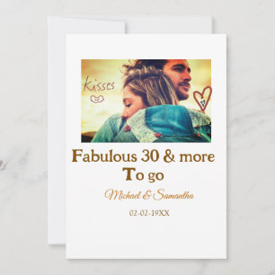 Invitation Fabulos 30 ans anniversaire ajouter nom photo date