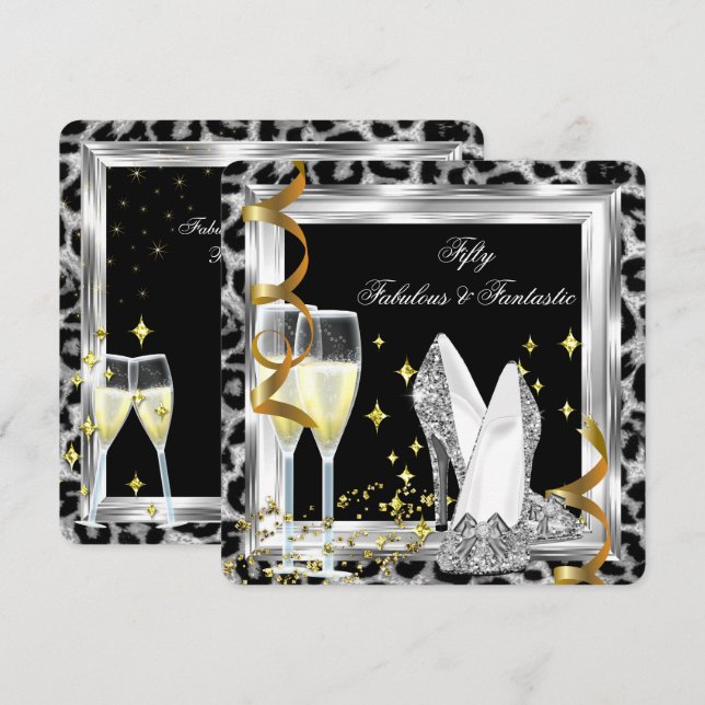 Invitation Fabulosus 50 Anniversaire du Léopard d'Argent (Devant / Derrière)