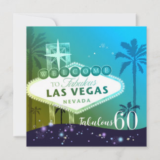 Invitation FABULOUS 60 Las Vegas fête d'anniversaire