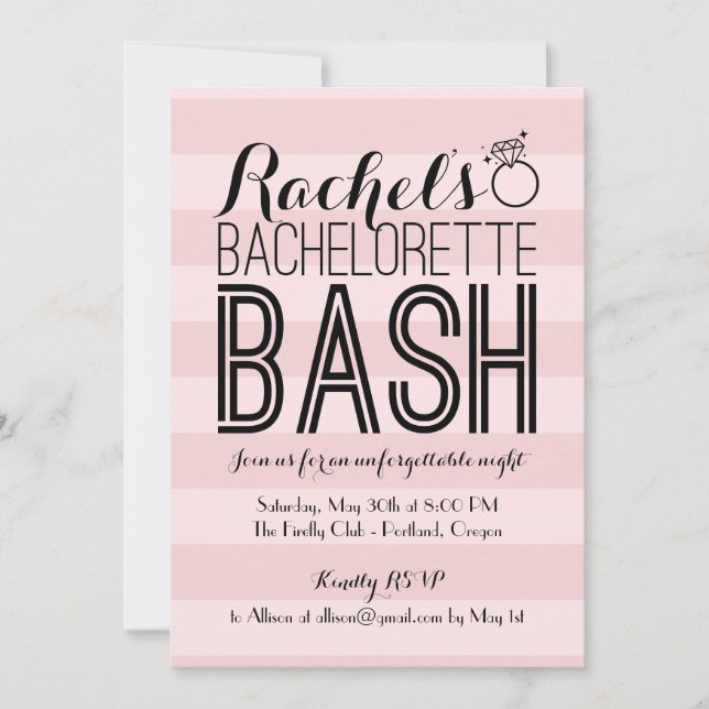 Invitation Fabulous Bash | Bachelorette (Devant)