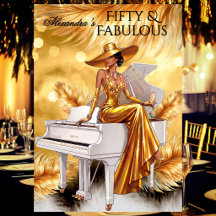 Fabulous Birthday Gold Champagne White Piano