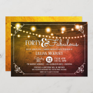 Invitation Fabulous Forty Surprise Anniversaire Fête Invitati