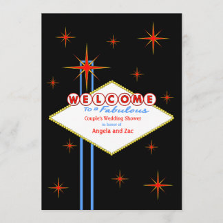 Invitation Fabulous Las Vegas Nights Wedding shower Invitatio