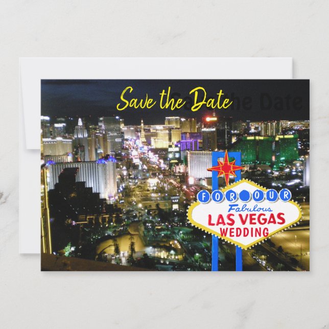 Invitation Fabulous Las Vegas Save the Date photo (Devant)