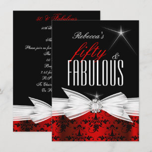 Invitation Fabulueuse Fête d'anniversaire de 50 ans au thème