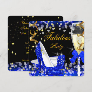 Invitation Fabulueux chaussures à talons hauts pailletés bleu