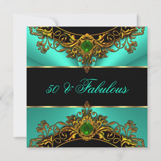 Invitation Fabulux 50 Elite Jade Noir Or Anniversaire (Devant)