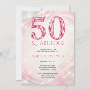 Invitation Fabulux 50e Anniversaire Cristal Rose