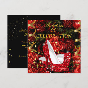 Invitation Fabulux Talons Hauts Fleuris Rouge Or Femme 60