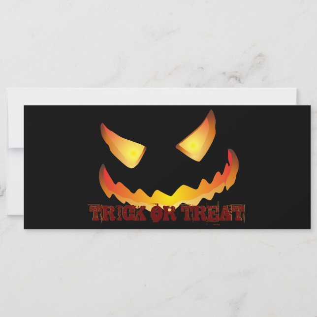 Invitation Face 2 citrouille pour Halloween (Devant)