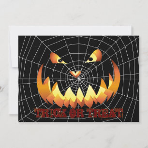 Invitation Face 4 citrouille pour Halloween