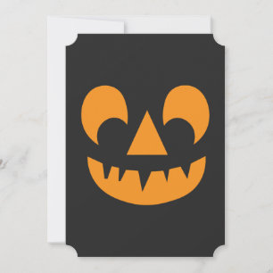 Invitation Face du Citrouille Halloween Jack-o'-lantern