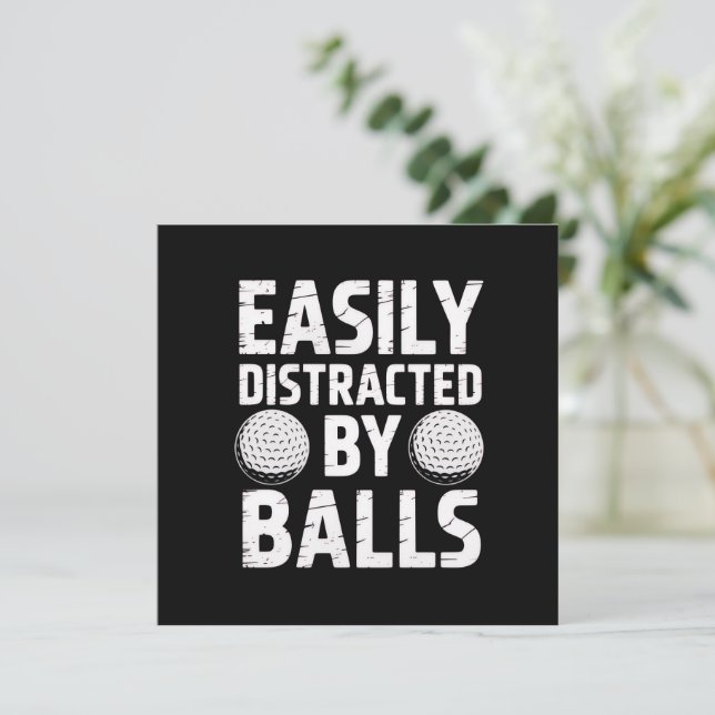 Invitation Facilement distrait par les balles Amateur de golf (Debout devant)