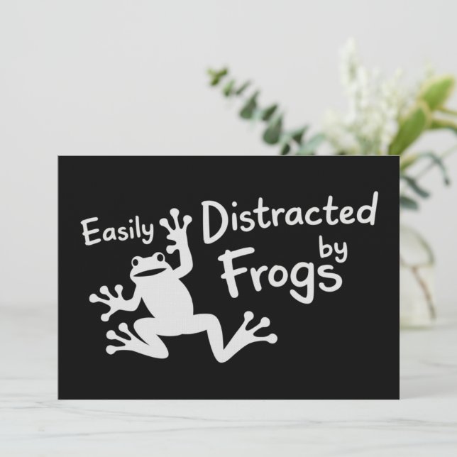 Invitation Facilement Distrait Par Les Grenouilles Animal Gre (Debout devant)