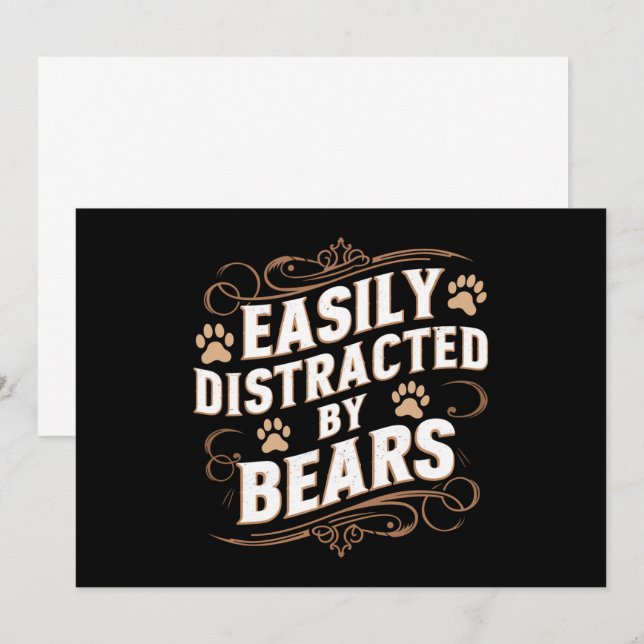 Invitation Facilement Distrait Par Les Ours Fierté Gay Des Ou (Devant / Derrière)