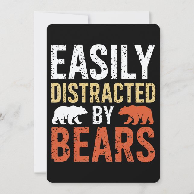 Invitation Facilement Distrait Par Les Ours Gay Bear Fierté L (Devant)
