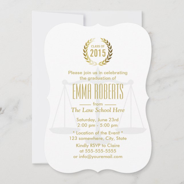 Invitation Faculté de droit de la classe de 2015 (Devant)