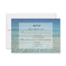 Fade moderne Tropical Beach Mariage de mer RSVP