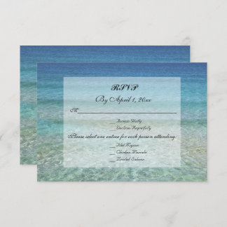 Invitation Fade moderne Tropical Beach Mariage de mer RSVP