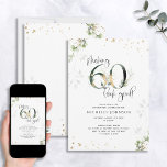 Invitation Faire 60 paraître Bon Vert Or Botanique Anniversai<br><div class="desc">Fêter soixante ans est un exploit incroyable et il mérite d'être célébré dans le style! L'Invitation d'anniversaire Botanique Making 60 Look Good Botanical Birthday est la façon parfaite de faire exactement cela. Cette invitation élégante et moderne présente une belle aquarelle verte design botanique avec des lamelles de feuille d'or faux...</div>