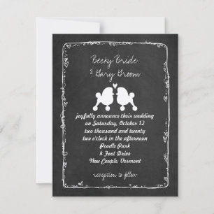 Invitation Faire annonce de mariage de Toy Poodles