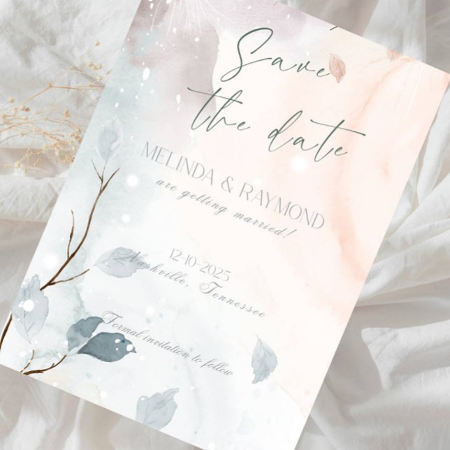 Invitation Faire annonce de mariage d'hiver  (Créateur téléchargé)