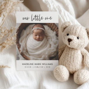 Invitation Faire Annonce de Naissance avec Photo et Écriture