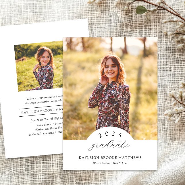 Invitation Faire annonce de remise de diplôme année 2 avec ph (Créateur téléchargé)