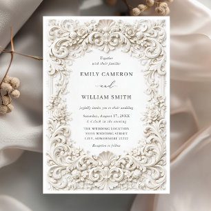 Invitation Faire Classique Cadre Baroque Mariage