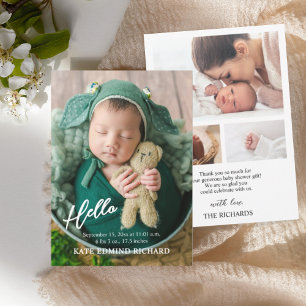 Invitation Faire collage photo annonce naissance de bébé nouv
