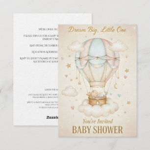Invitation Faire de grands rêves, petit(e) – Baby Shower