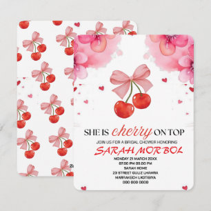 Invitation Faire de la cerise sur le gâteau ensemble d'invita