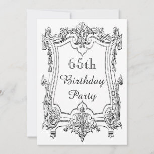 Invitation Faire défiler Vintage français 65e anniversaire re