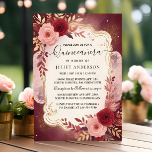 Invitation Faire Dentelle de Plum Argent Gown Boho Bourgogne 