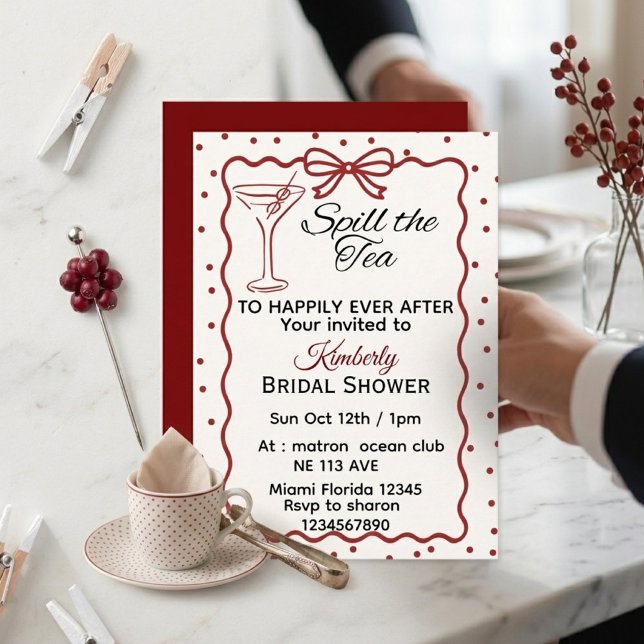 Invitation Faire des commérages à la Fête de Mariage , Martin (Créateur téléchargé)