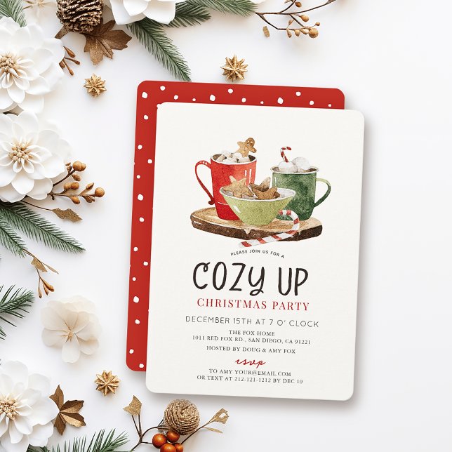 Invitation Faire des Cookies & Chocolat Chaud Fête de Noël (Créateur téléchargé)