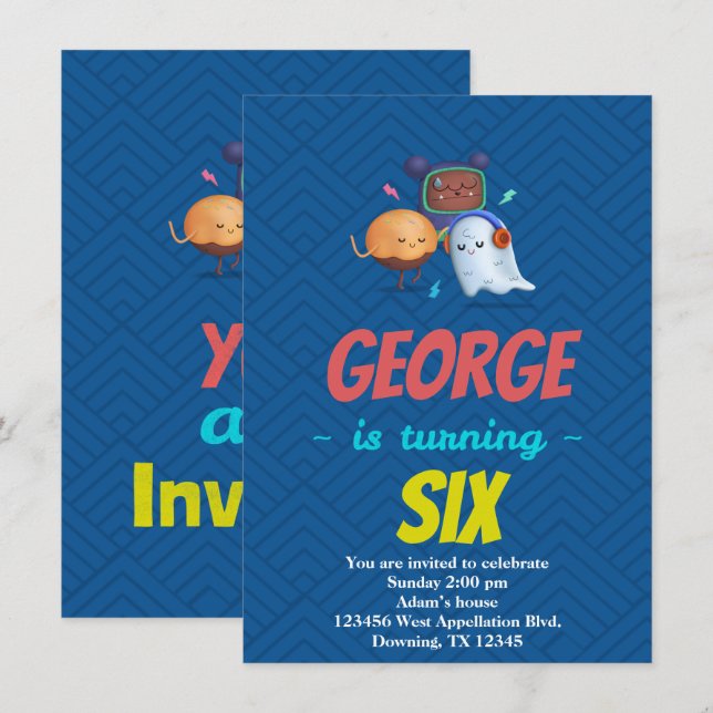 Invitation Faire des fantômes personnalisés pour enfants Invi (Devant / Derrière)