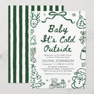 Invitation Faire Dessin Bébé Il Fait Froid Dehors Baby Shower