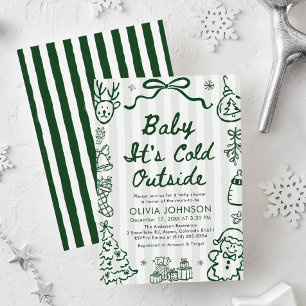 Invitation Faire Dessin Bébé Il Fait Froid Dehors Baby Shower