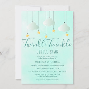 Invitation Faire dodo, petite étoile, Baby Shower neutre
